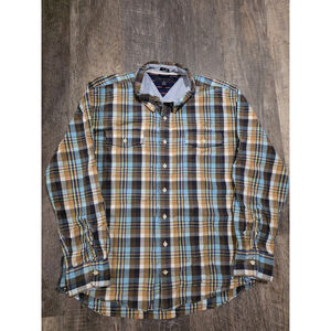 Polo Ralph Lauren Blue/Orange Long Sleeve Shirt Men's Size Large